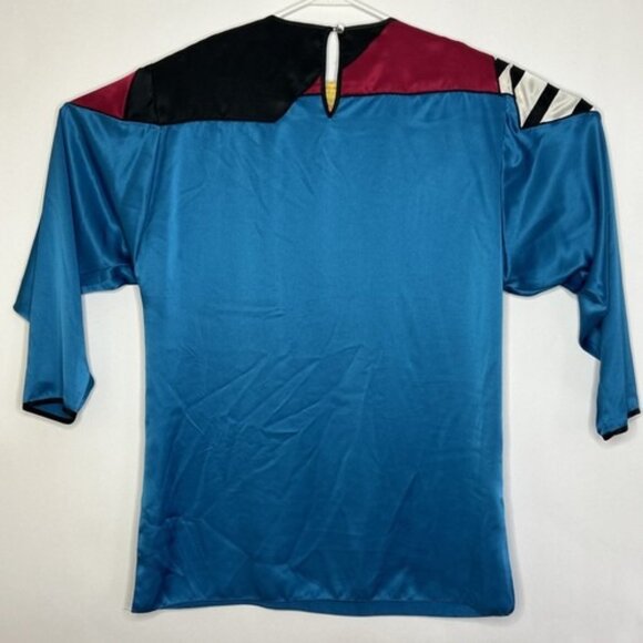 OSCAR DE LA RENTA Top Womens Medium Color Block Vintage Tunic Blouse - Picture 2 of 12